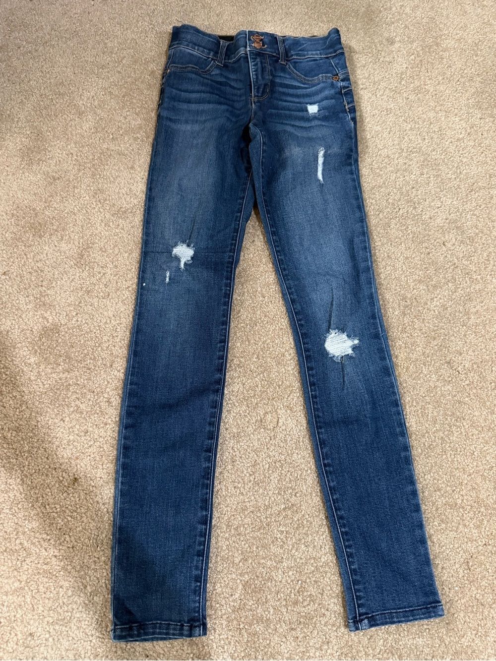Candie's Y2K Dark Blue Lightly Distressed Skinny Jeans